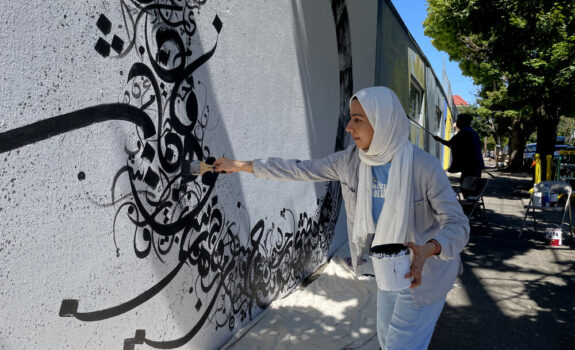Fatima painting Never Ending Mural