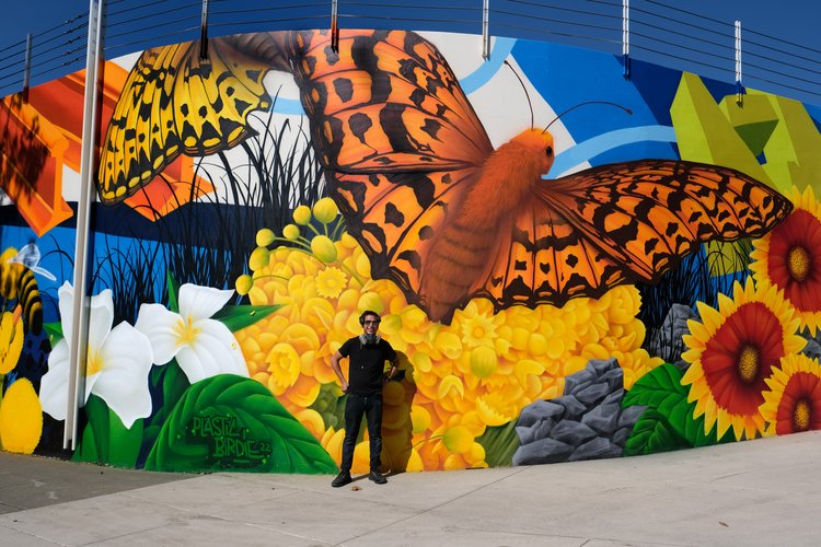 Pollinator Paradise Mural by Jeremy Nichols