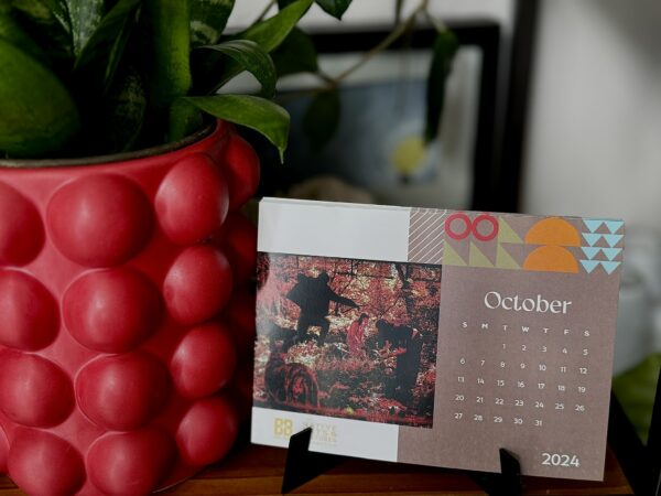 October 2024 Calendar on Stand