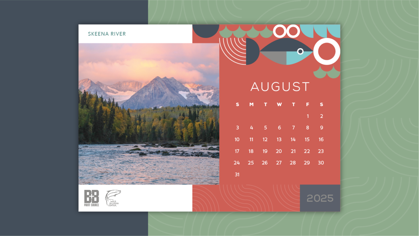 SKEENA RIVER, BC - AUGUST 2025 CALENDAR