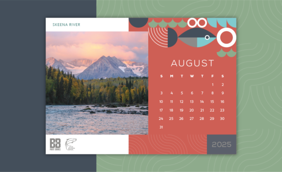 SKEENA RIVER, BC - AUGUST 2025 CALENDAR