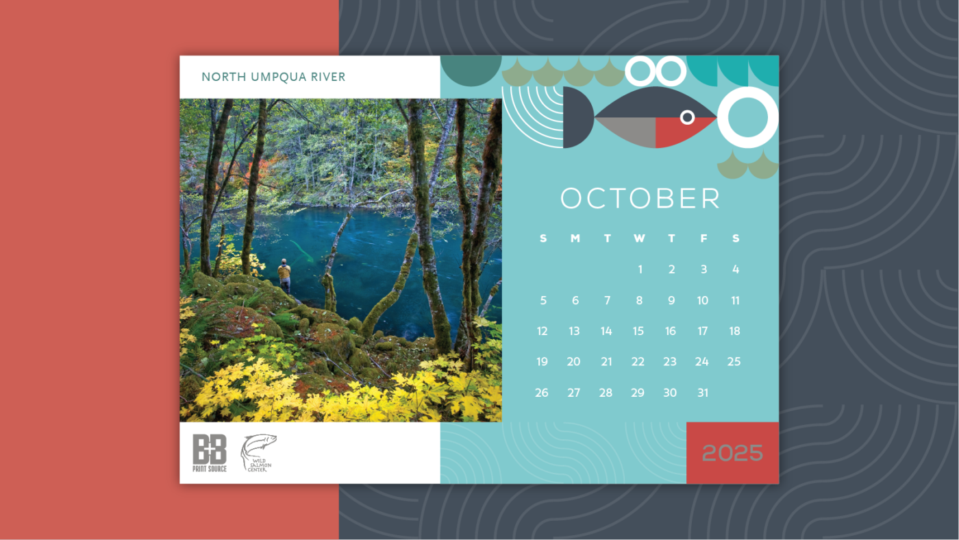 NORTH UMPQUA RIVER, OR - OCTOBER 2025 CALENDAR