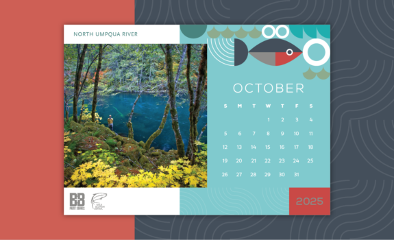 NORTH UMPQUA RIVER, OR - OCTOBER 2025 CALENDAR